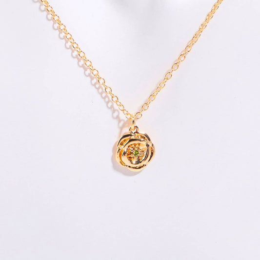 DECEMBER BIRTH FLOWER PENDANT NECKLACE