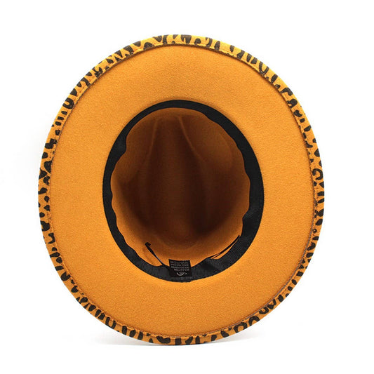 FASHION COW PATTERN WOOLEN HAT JAZZ HAT FELT HAT_CWAH2569