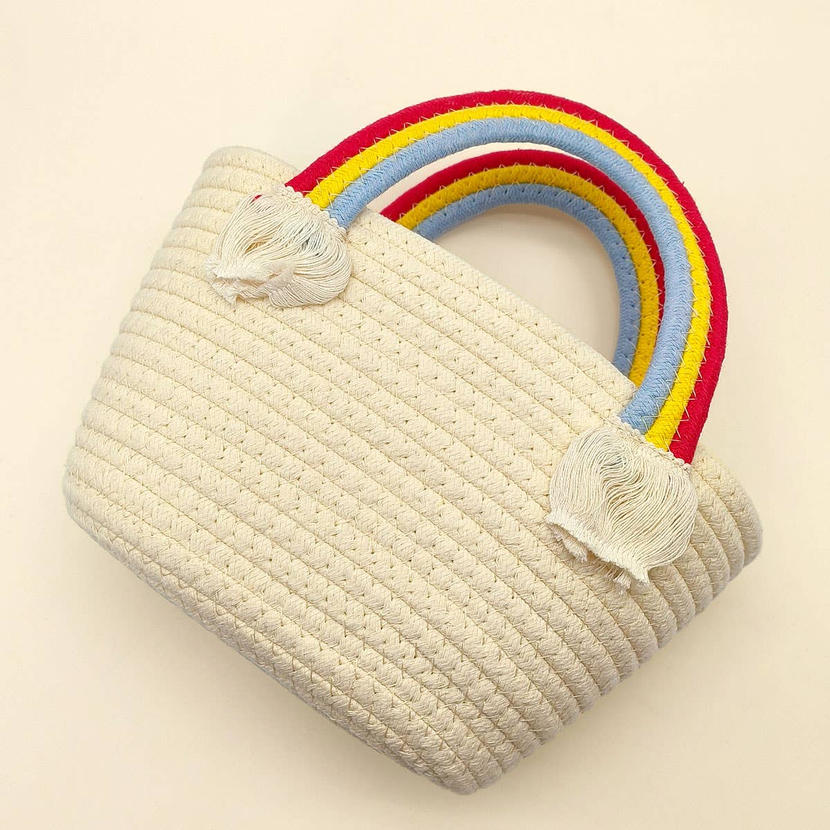 RAINBOW CLOUD HANDBAG WOVEN BAG_CWAB1887