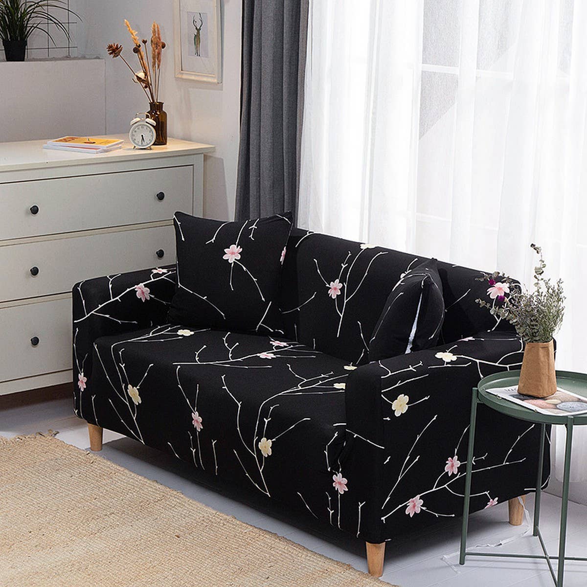 Nordic Style Sofa Cover, Stretch & Non-Slip Fit_CWMM8310