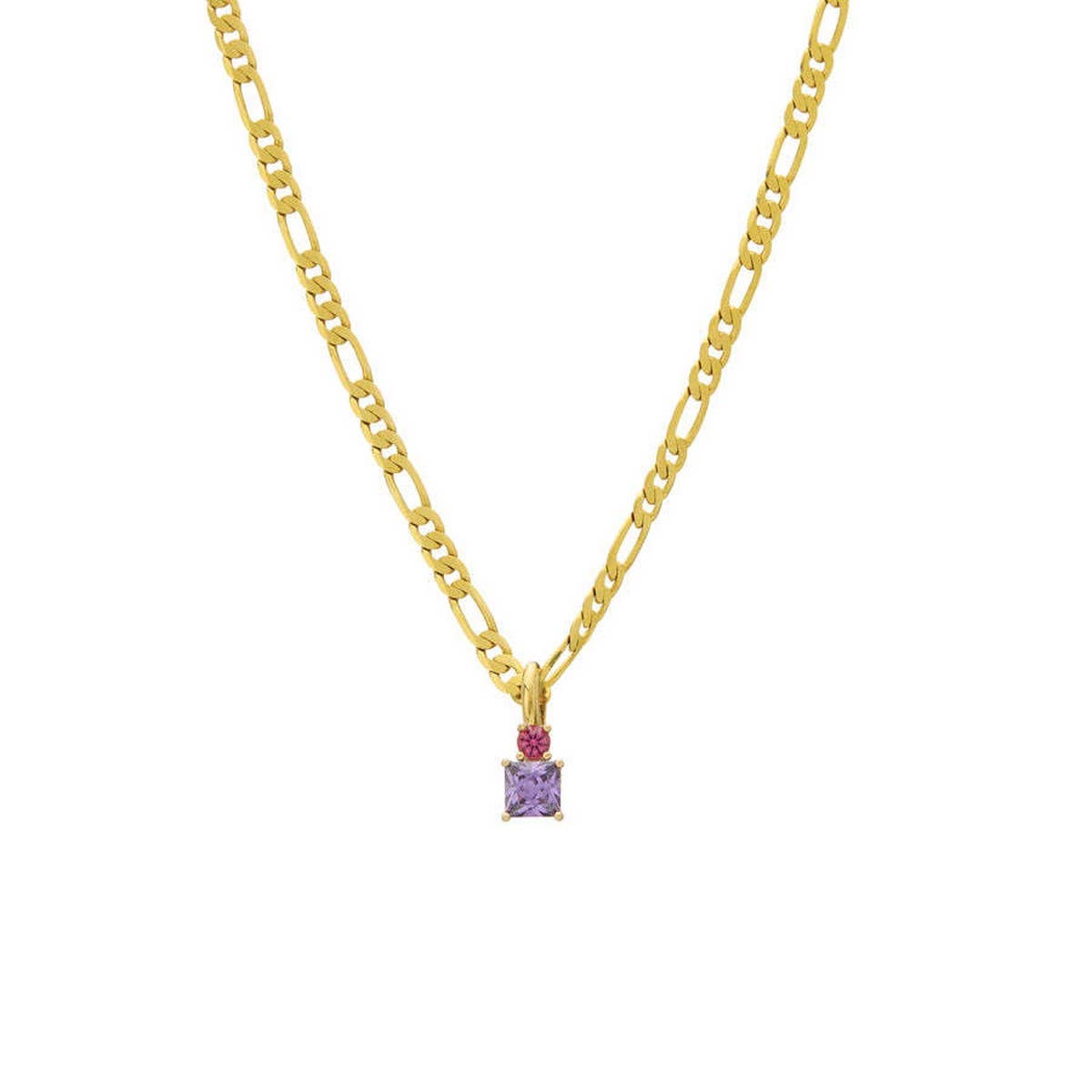 SIMPLE AND FASHIONABLE COLORFUL ZIRCON NECKLACE