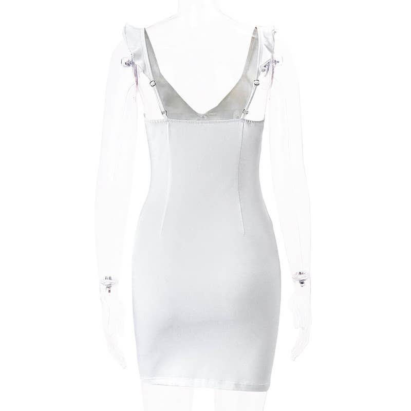 Fashion Sexy French V-neck Summer Bodycon Dress