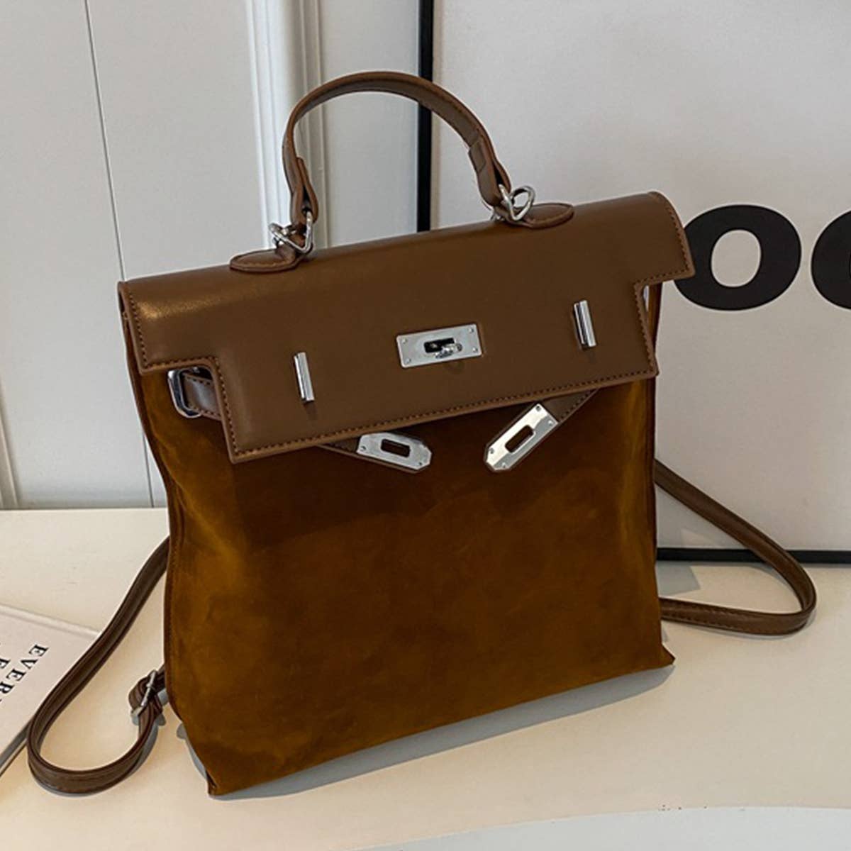 VINTAGE CASUAL PU LEATHER BACKPACK FOR WOMENS_CWAB1789