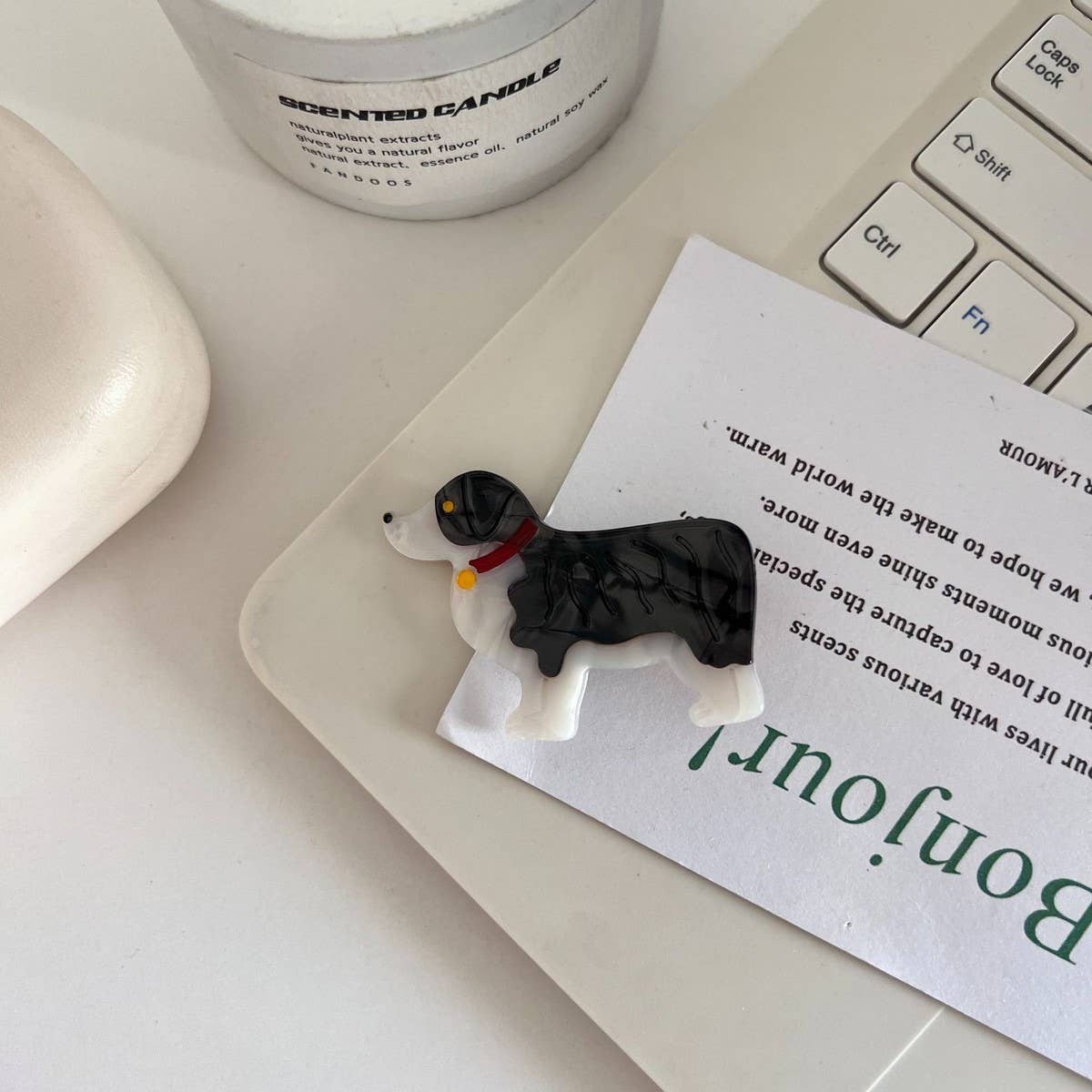 CWAHA07740_CUTE DOG ANIMAL ACETATE HAIR CLIP FOR GIRLS