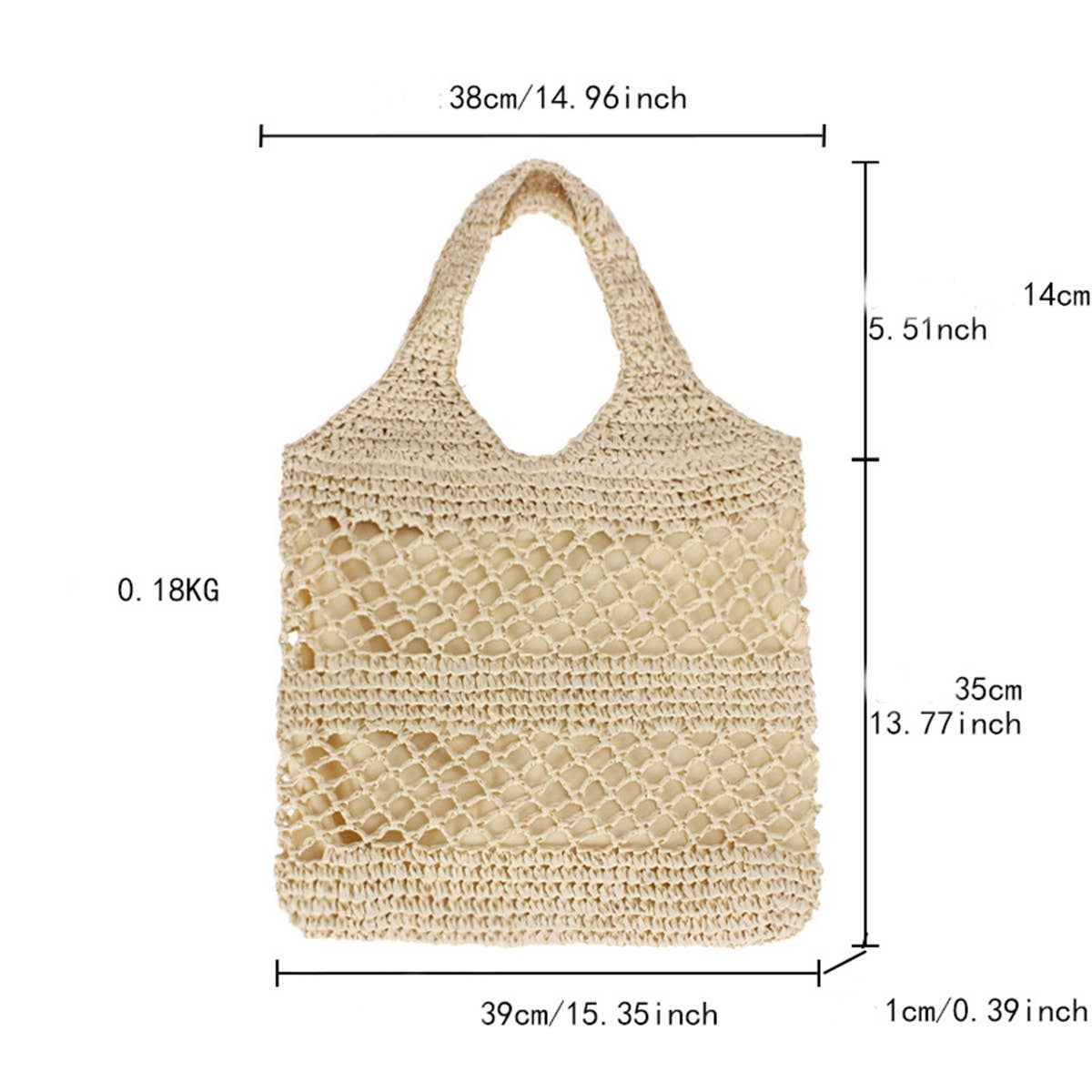 HOLLOW PAPER ROPE LARGE CAPACITY STRAW BAG_CWAB2011