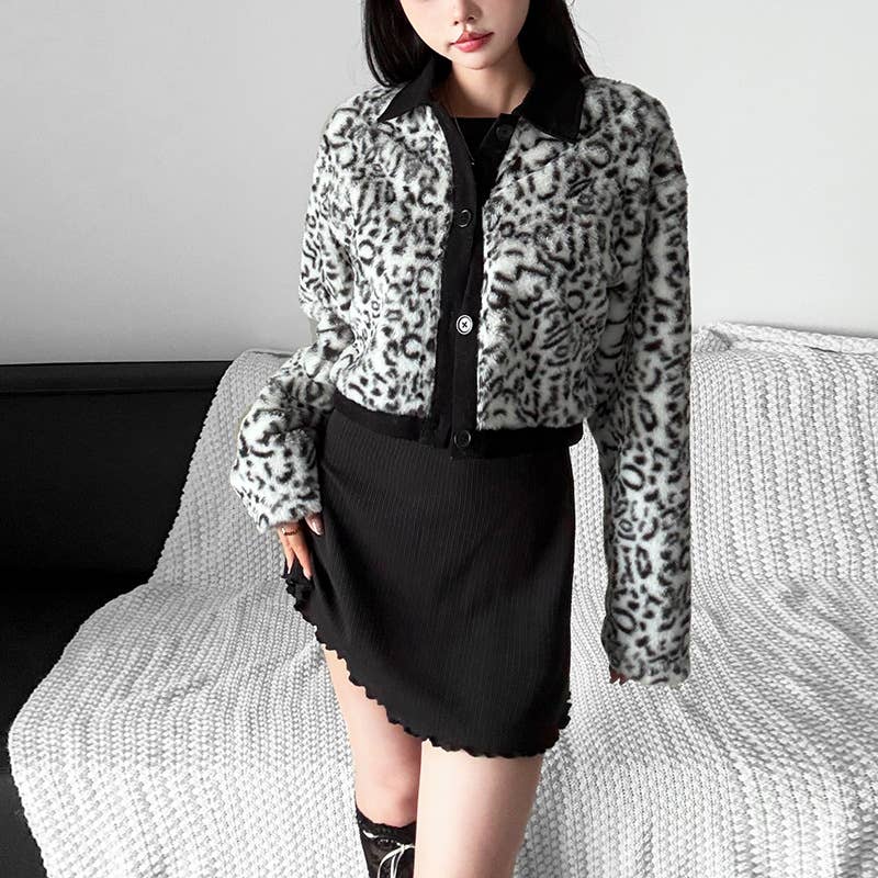 SOLID COLOR STREET FASHION LAPEL FLEECE JACKET