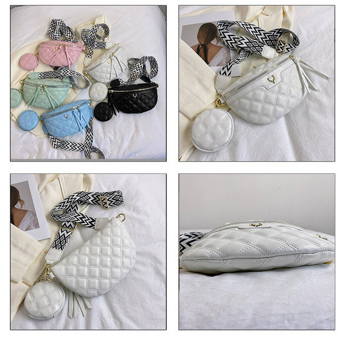 SIMPLE POPULAR RIBBED CHEST BAG AND CROSSBODY BAG_CWAB2081