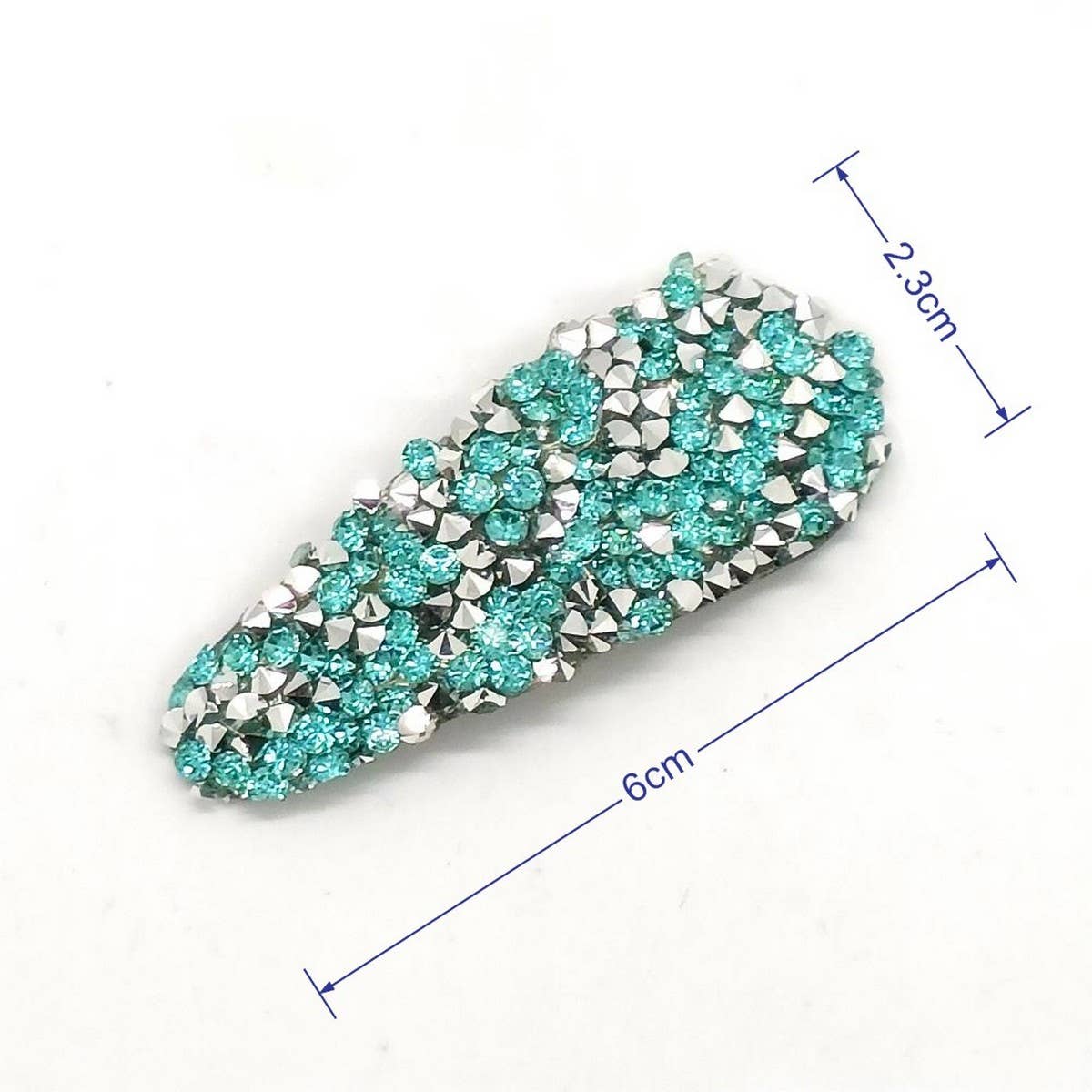 Fresh Sweet Silver Full Rhinestone Teardrop Clip