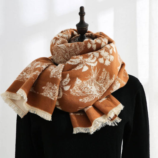 Double-Sided Faux Cashmere Scarf??Warm Shawl