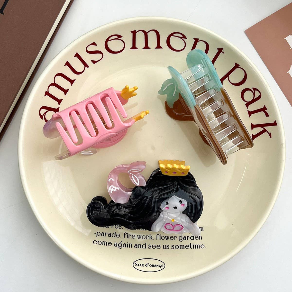 Fairy Tale Mermaid Acetate Claw??œStar Ocean Hairpin_CWAHA5906