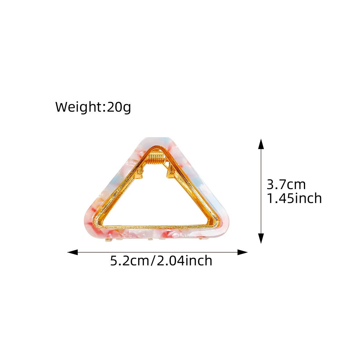 Small Triangle Acetate Hair Claw for Ponytails_CWAHA0400