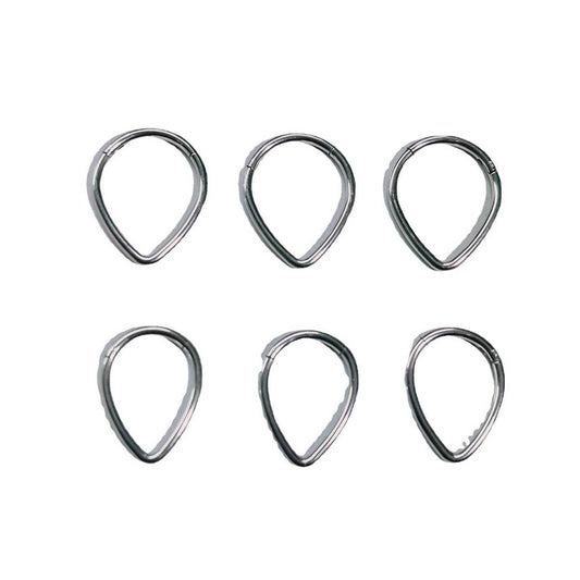 Teardrop Geometric Nose Ring in Stainless Steel