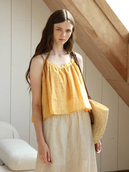 Simple loose sleeveless top small vest