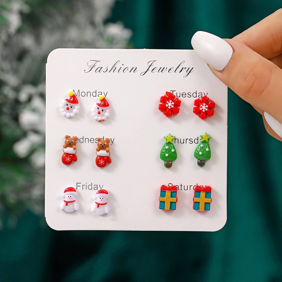 CHRISTMAS NEW CREATIVE CARTOON EARRING COMBINATION