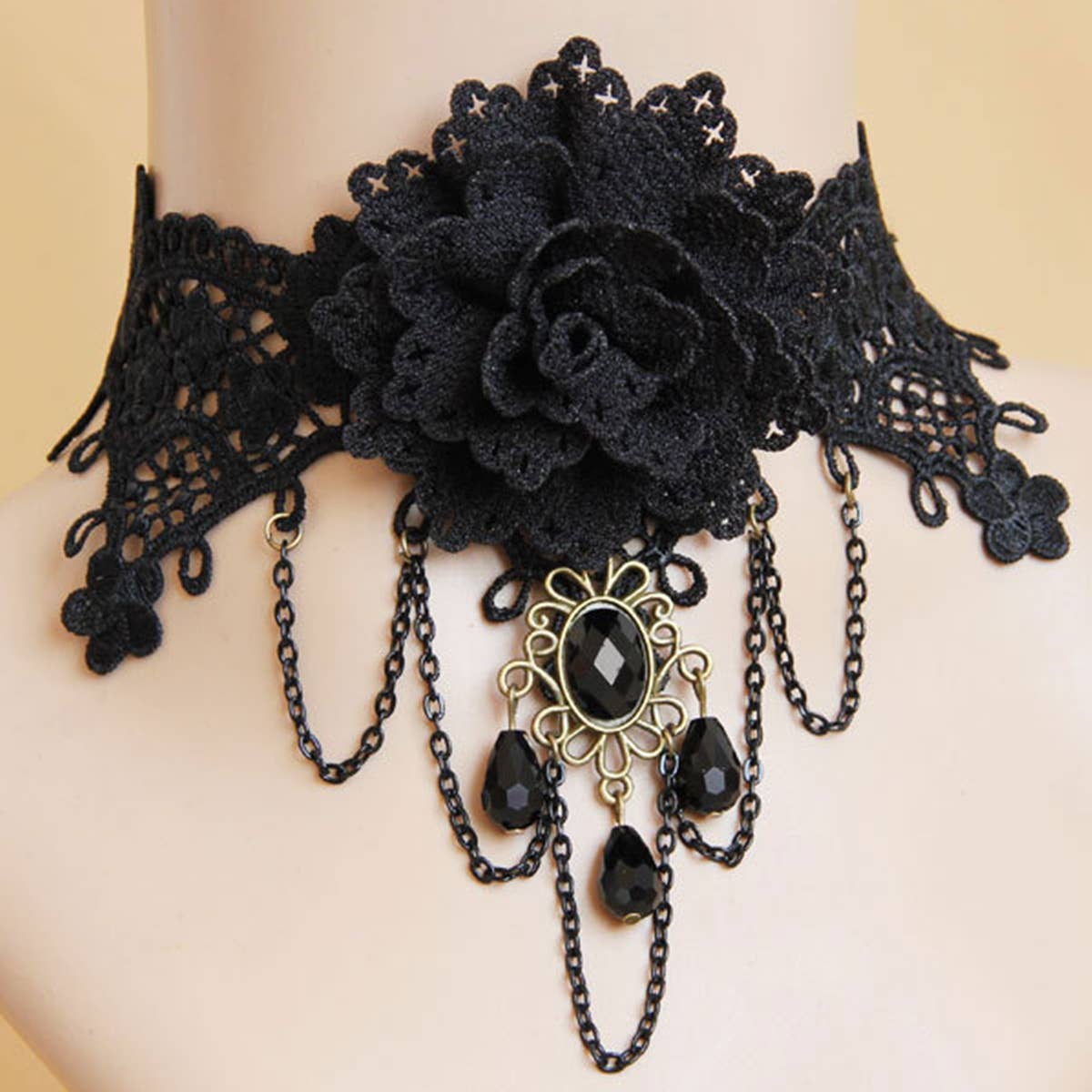 HALLOWEEN FLOWER COURT LADIES SHORT NECKLACE COLLAR
