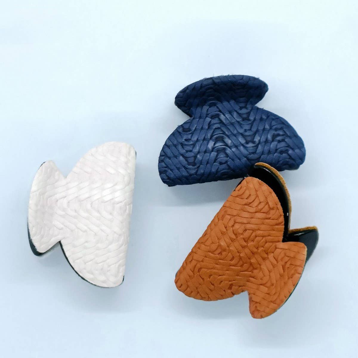 Mini Woven Faux Leather Tribal Hair Claw