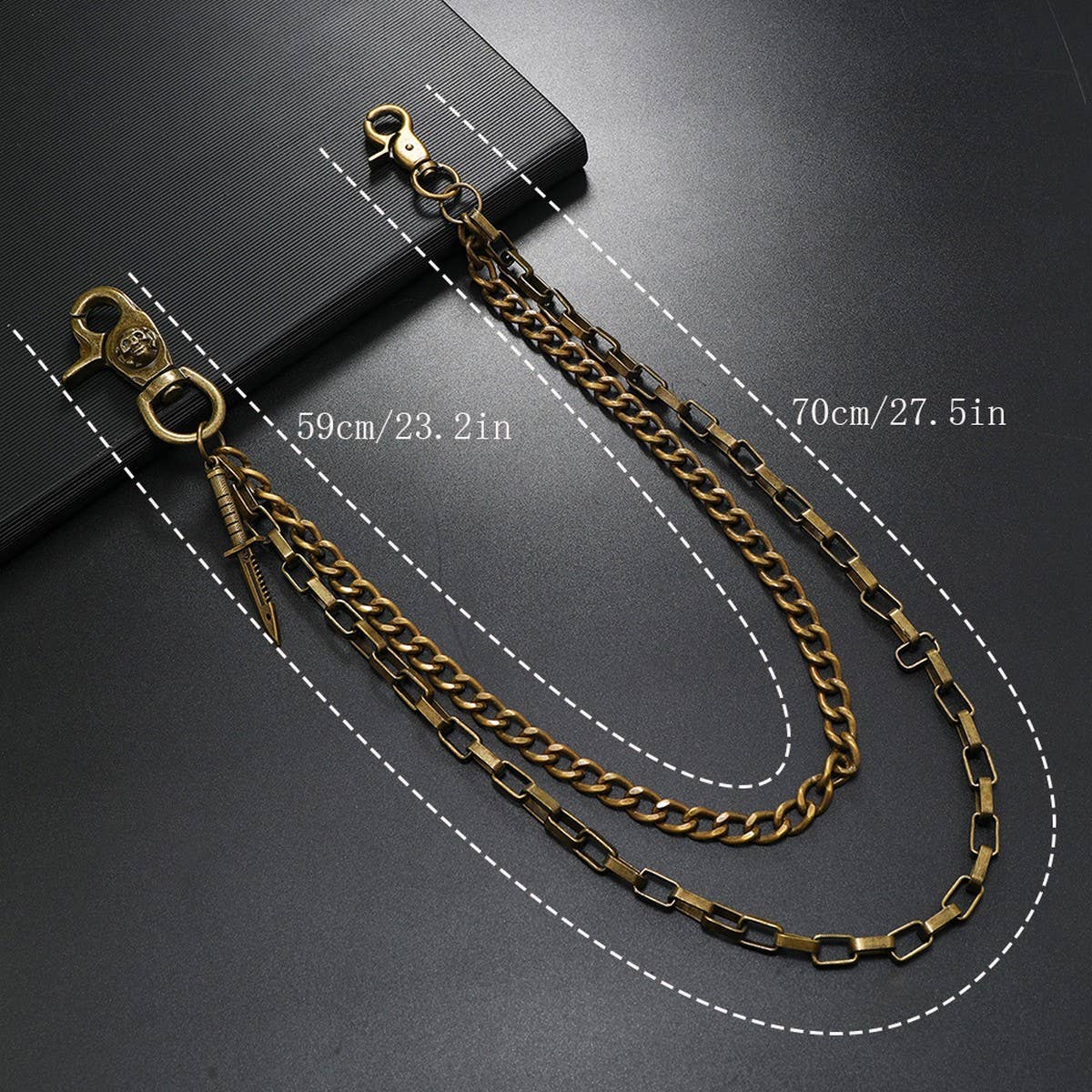 HIP-HOP ALL-MATCH DOUBLE-LAYER TROUSER CHAIN