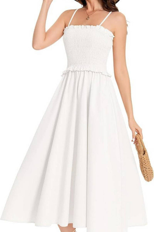 CWDMD5855_SOLID SLIM FIT WAIST TIE STRAP MAXI DRESS