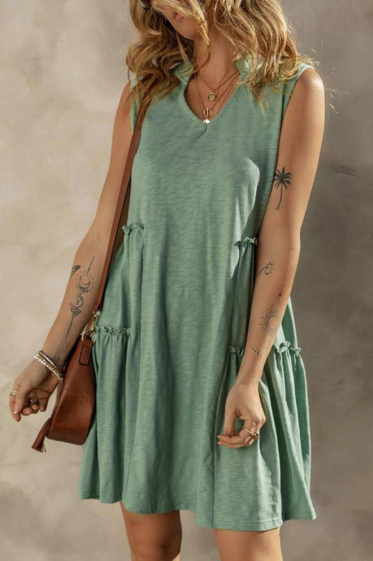 CWDSD5359_SUMMER LOOSE SLEEVELESS DRESS MID-LENGTH