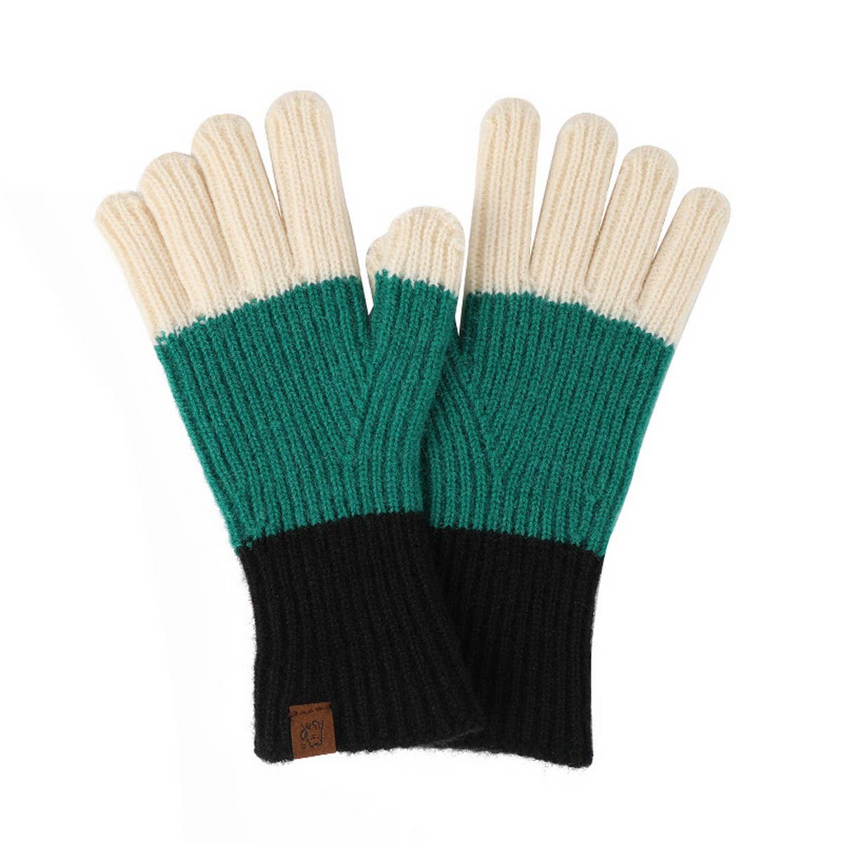 NEW WINTER LONG CONTRASTING TOUCH SCREEN GLOVES_CWAG0382