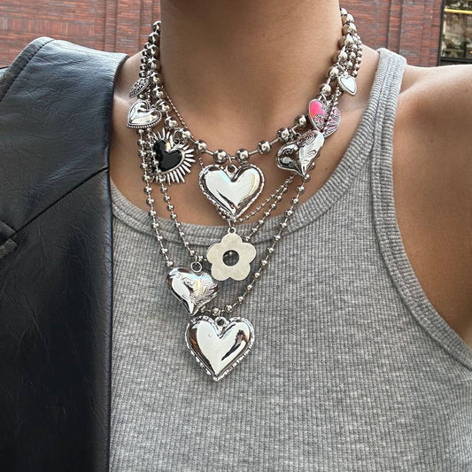 NEW FASHION LOVE HIP HOP BEADED NECKLACE