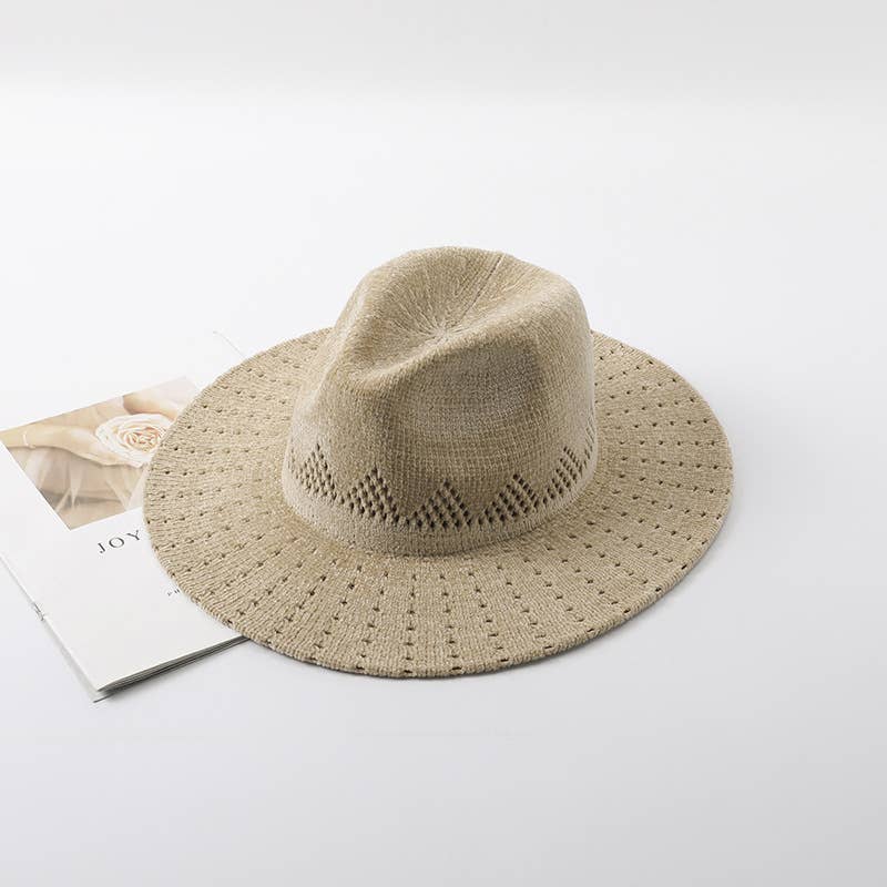 WOMEN RETRO HOLLOW PANAMA HAT_CWAH0586