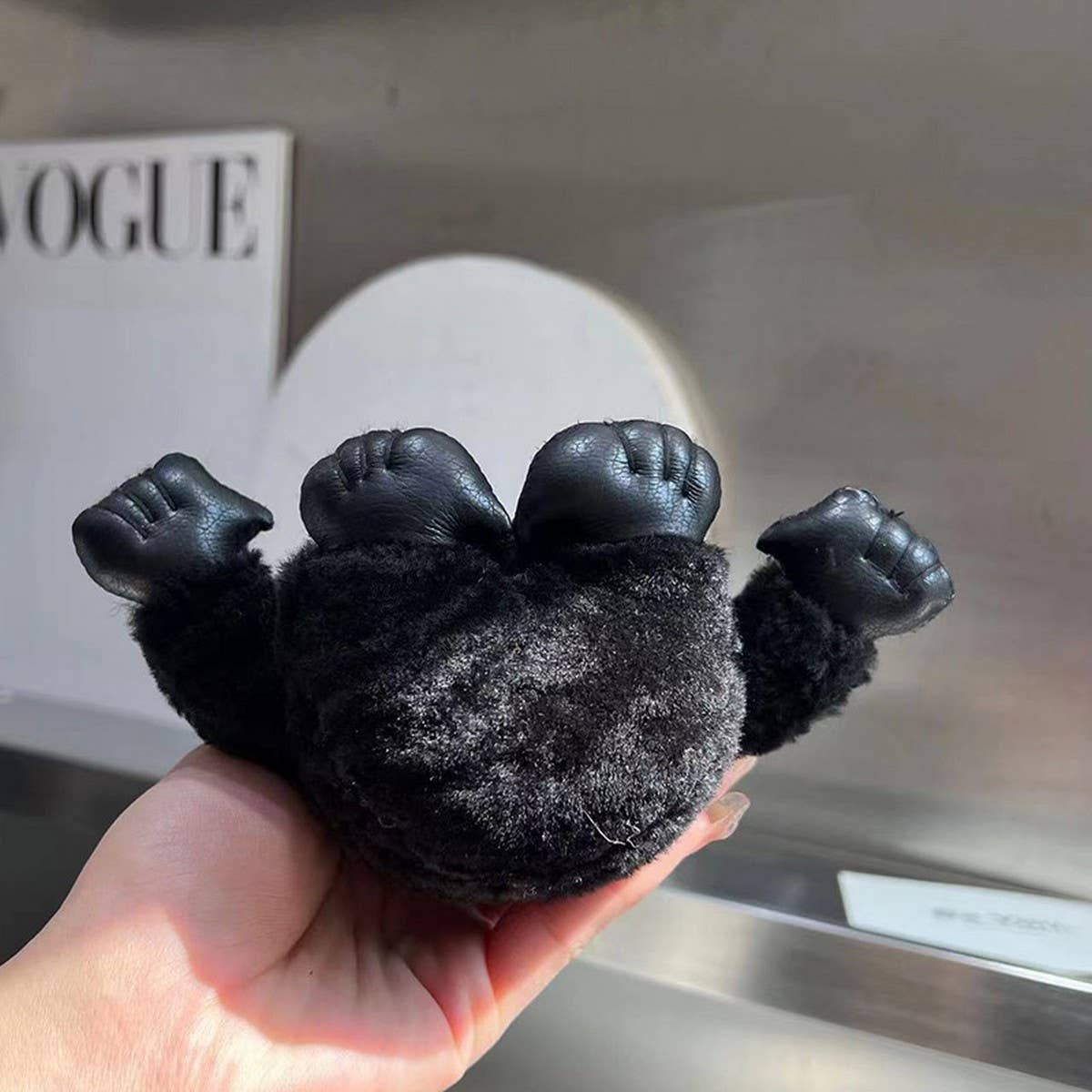 CUTE WOOL CHIMPANZEE CAR KEYCHAIN FUR PENDANT