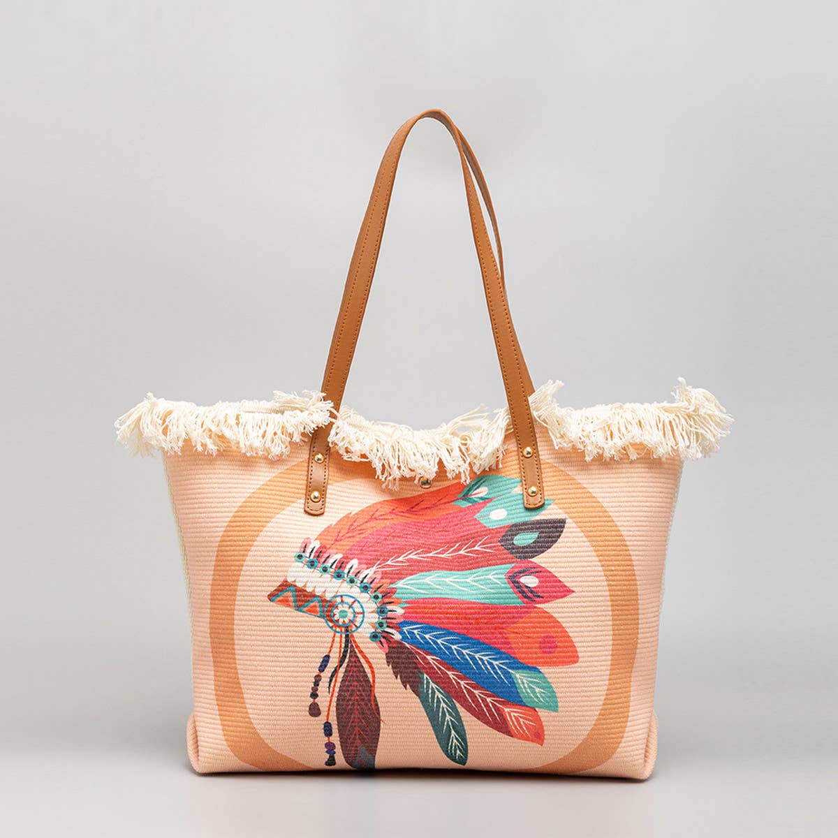 PRINTED BOHEMIAN SHOULDER BAG TOTE BAG_CWAB2000