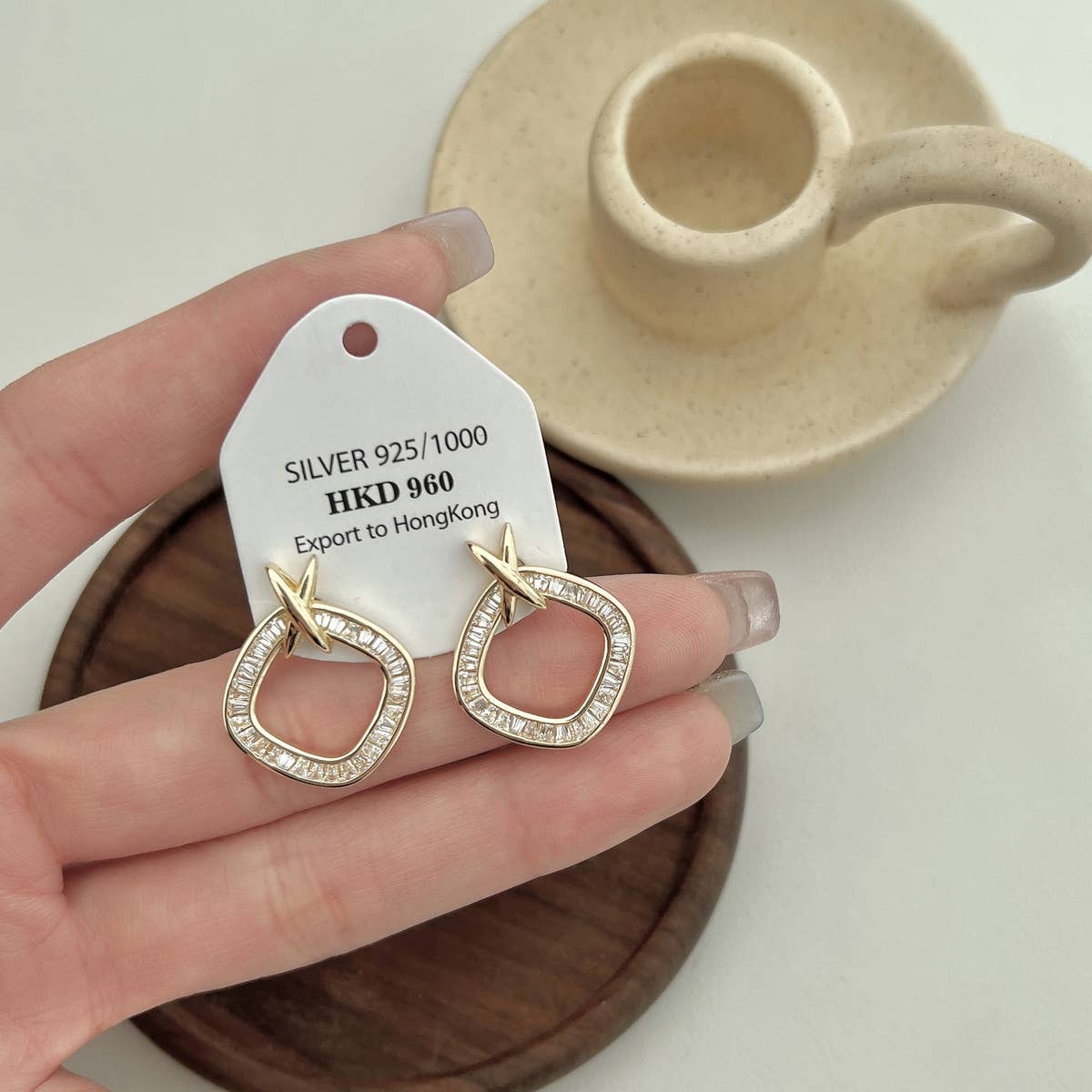 FASHION QUADRILATERAL ZIRCON EARRINGS_CWAJE1288