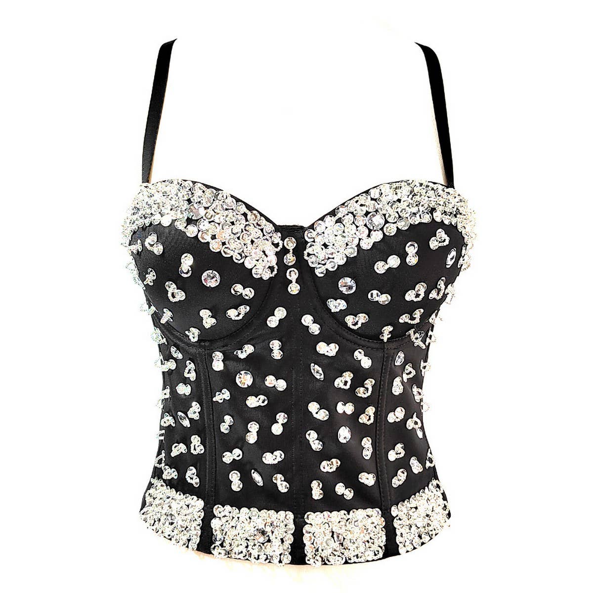 NEW SLIM FIT SEQUINED HERRINGBONE CORSET