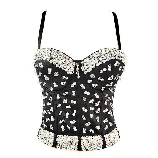 NEW SLIM FIT SEQUINED HERRINGBONE CORSET