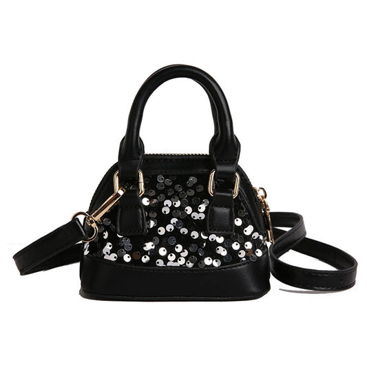 Mini sequin versatile crossbody shell bag