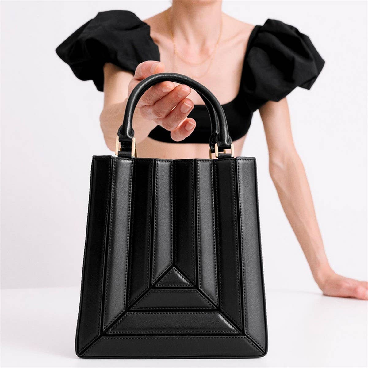 SPLICED RAINBOW SHOULDER BAG HANDBAG_CWAB1382