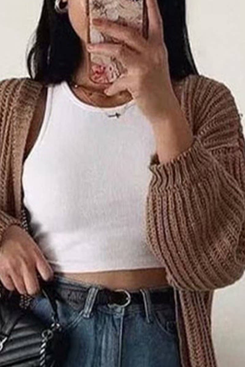 SEXY SLIM FIT MIDRIBBED COTTON RIBBED TANK TOP_CWTTK0301