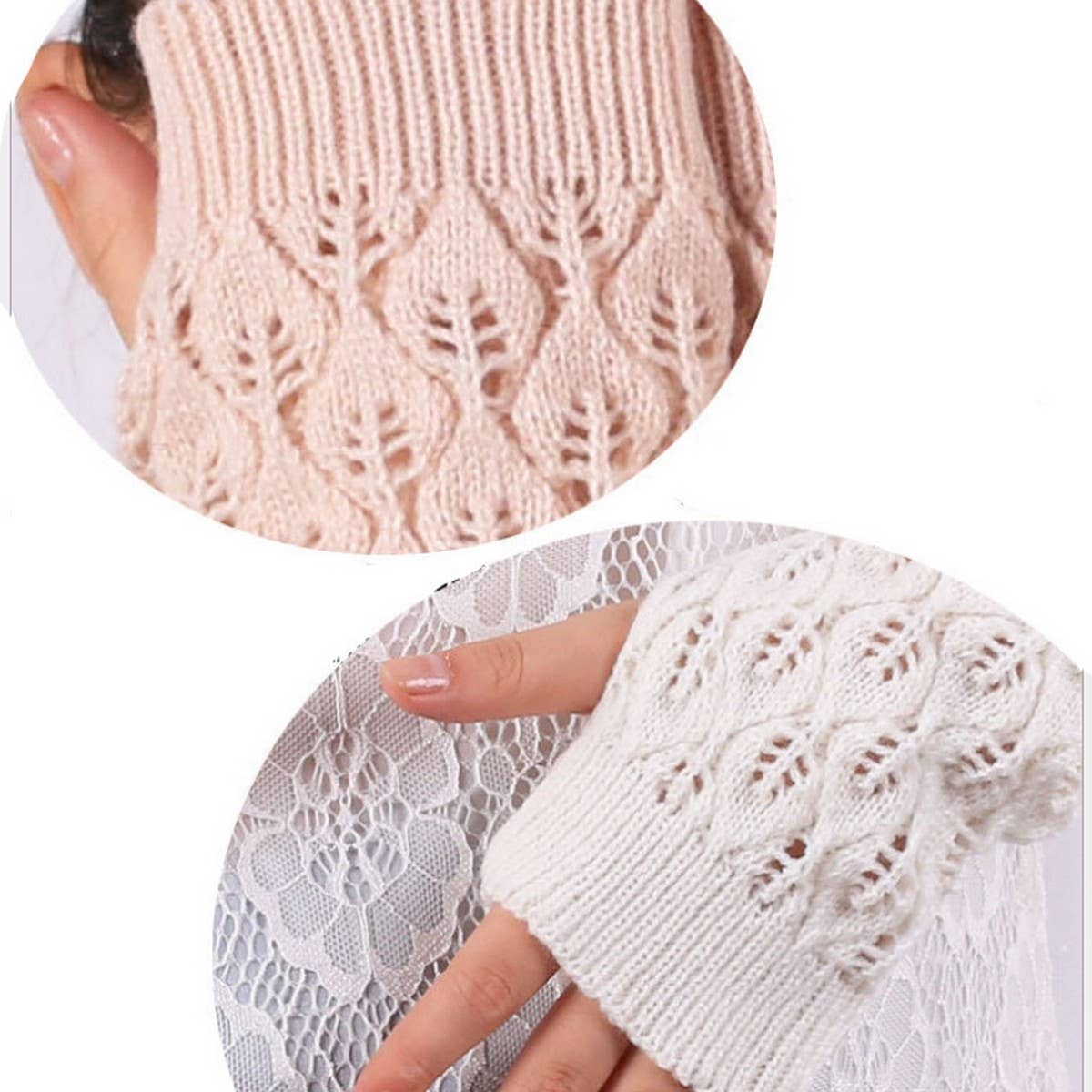 KNITTED HOLLOW OUT LONG OPEN TOE GLOVES_CWAG0037