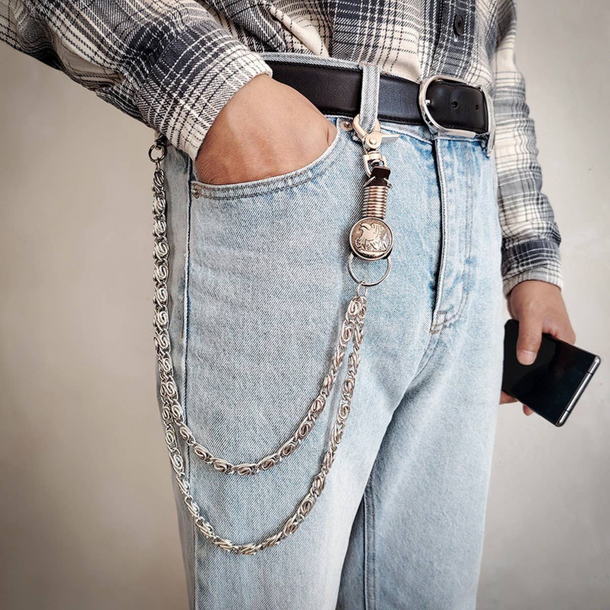 FASHIONABLE SMALL MULTI-LAYERED CHAIN JEANS CHAIN
