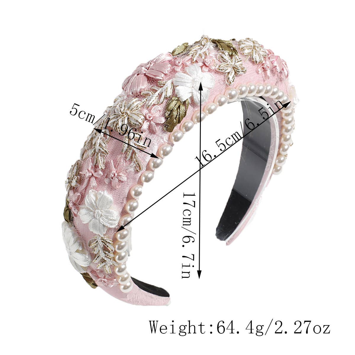 VERSATILE SPONGE IMITATION PEARL FLOWER HEADBAND