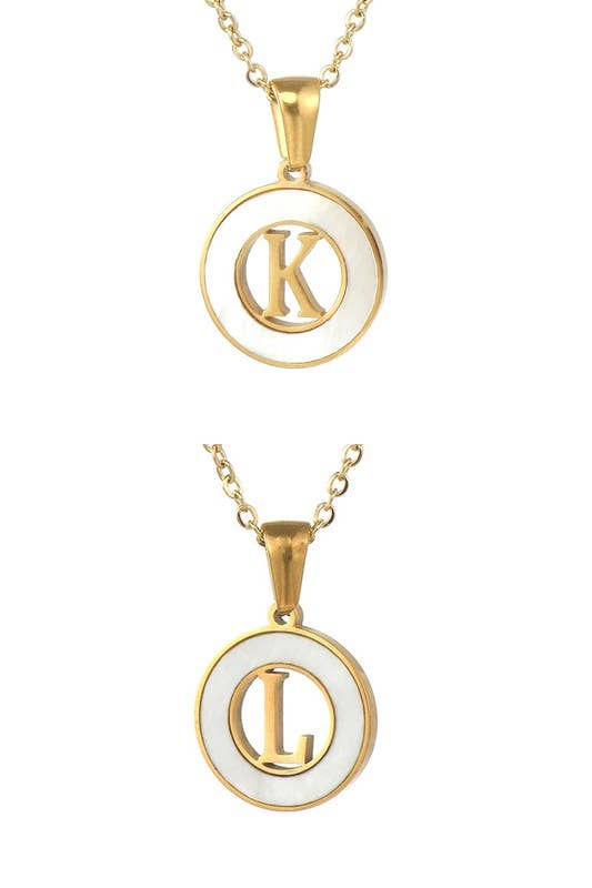 A-Z ALPHABET INITIALS PENDANT NECKLACE_CWAJE222