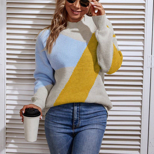 SEMI-TURTLENECK PULLOVER SWEATER