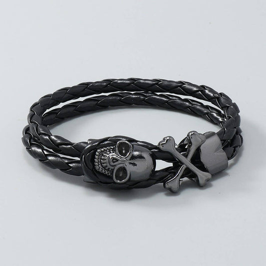 SIMPLE PERSONALIZED HALLOWEEN SKULL BRACELET_CWMM4472