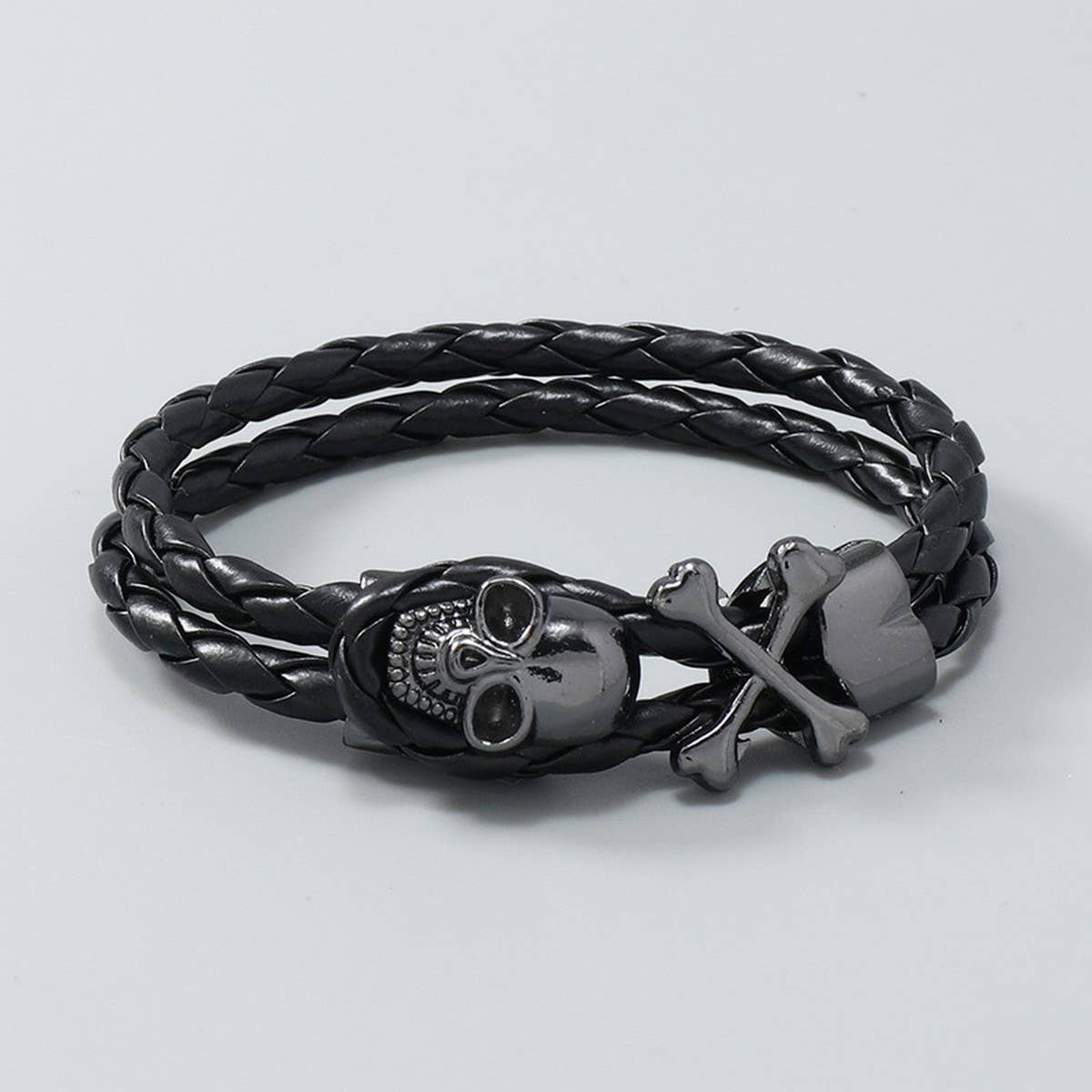 SIMPLE PERSONALIZED HALLOWEEN SKULL BRACELET_CWMM4472