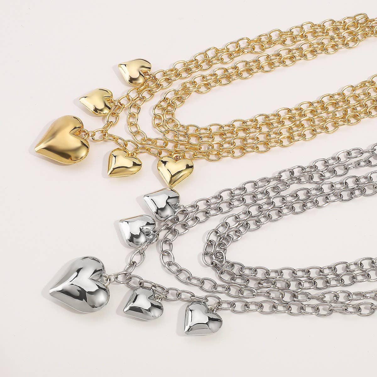 METAL STYLE PERSONALIZED HEART PENDANT NECKLACE