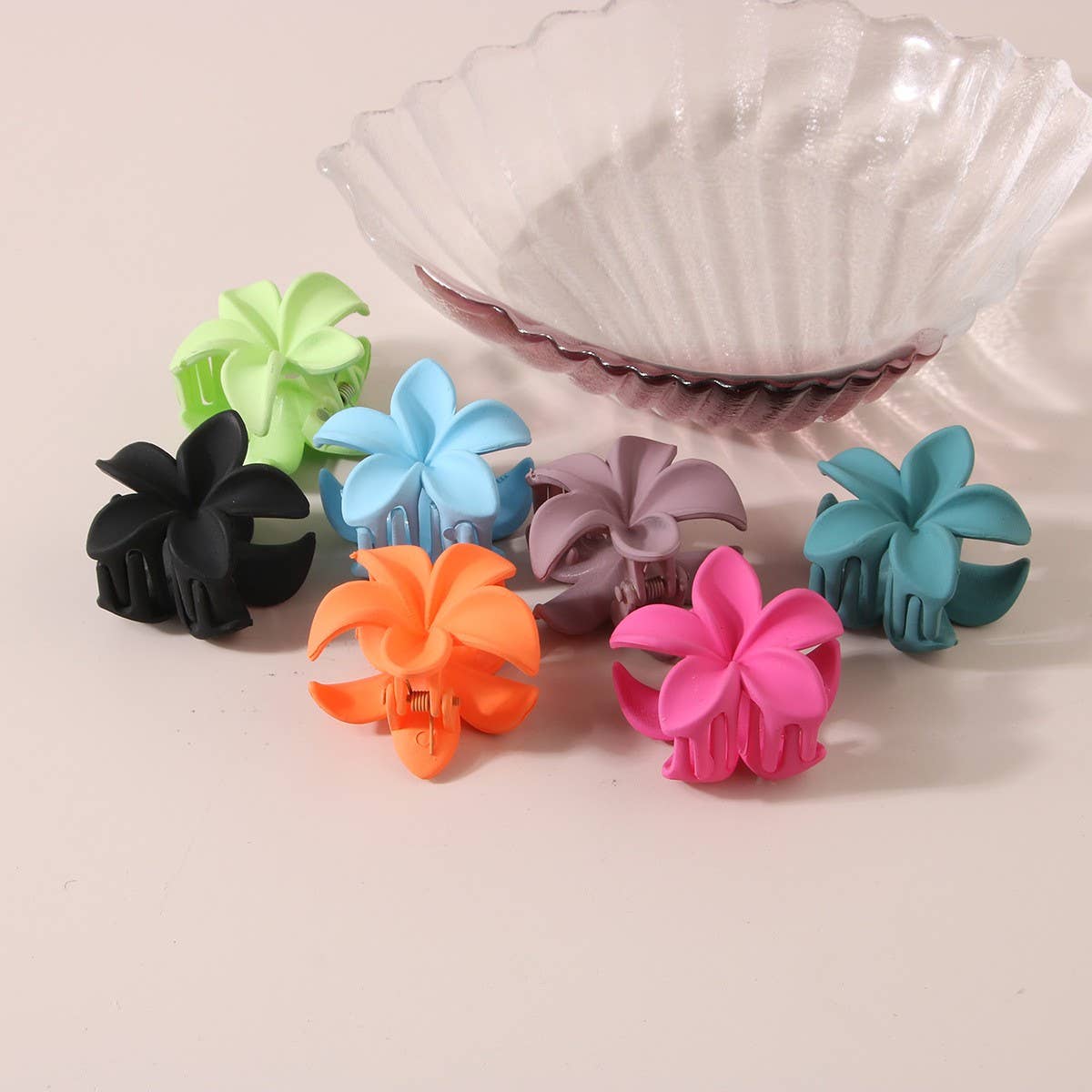 Candy Color Plumeria Claw Clip, Small Flower Clip_CWMM4939