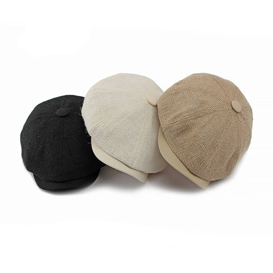 MEN'S NEW HOLLOW BREATHABLE FLAT CAP_CWAH1910