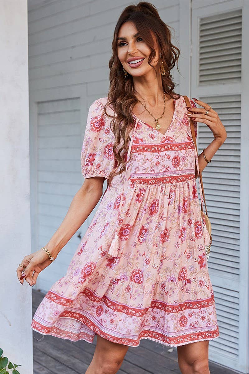 CWDSD7134_SUMMER LEISURE HOLIDAY STYLE SMALL FRESH DRESS