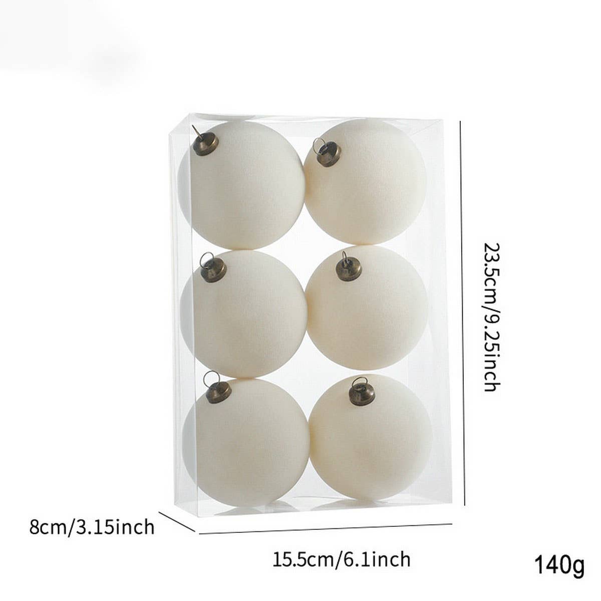 CWMM10399_8CM COLORFUL CHRISTMAS TREE BALL ORNAMENTS 6PCS