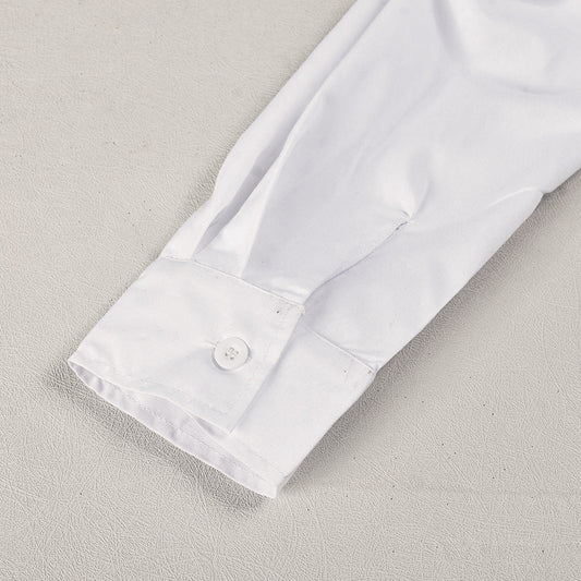 Long Sleeve Diamond Lapel Street Casual Shirt