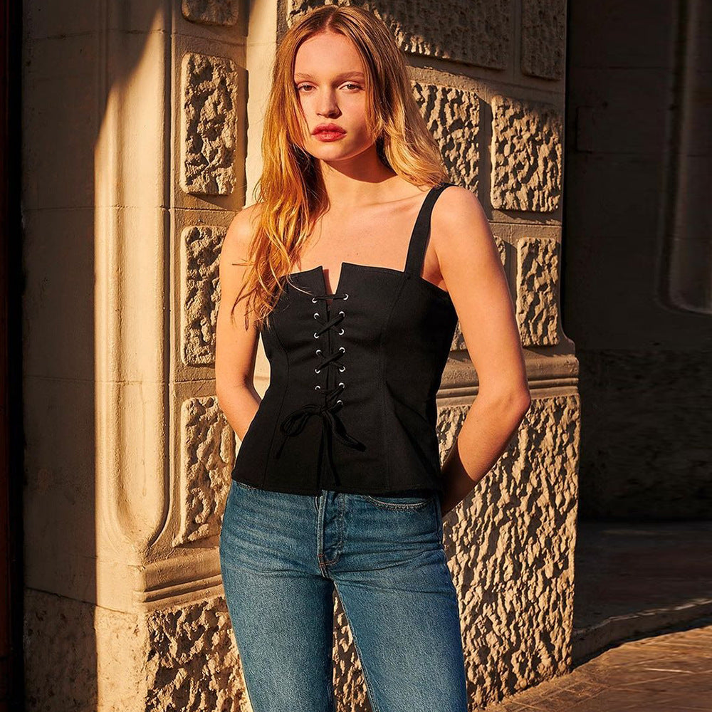 Sleeveless Sexy Strappy Camisole Tank Top