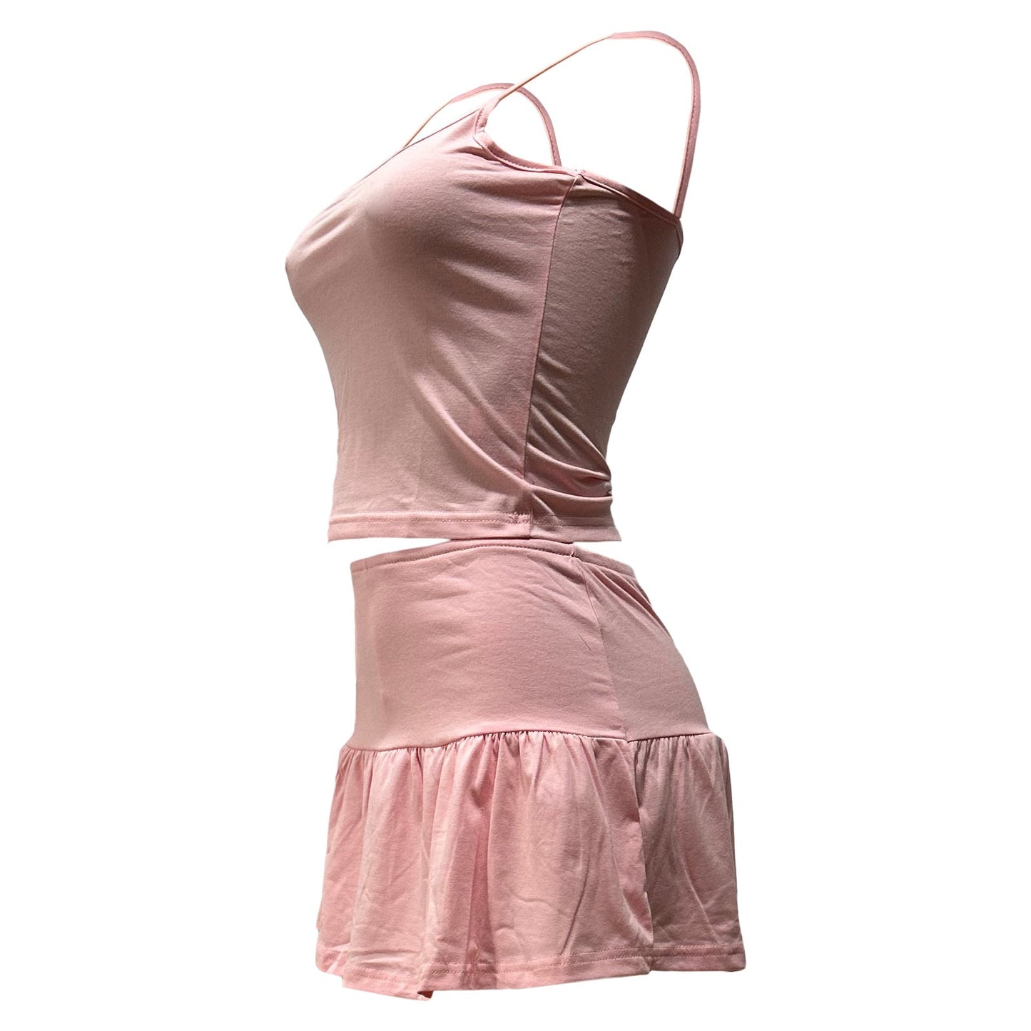 Double Layered Casual Dress With Safety Pants