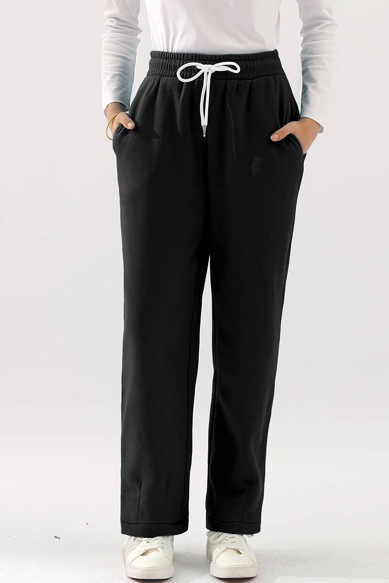 CWBLP268_HIGH WAISTED STRAIGHT WIDE LEG LONG SWEATPANTS